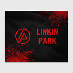 Плед флисовый Linkin Park - red gradient по-горизонтали, цвет: 3D-велсофт