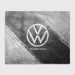 Плед флисовый Volkswagen - grey gradient, цвет: 3D-велсофт