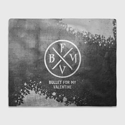 Плед флисовый Bullet For My Valentine - grey gradient, цвет: 3D-велсофт