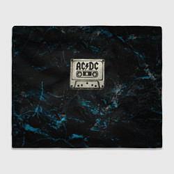 Плед флисовый ACDC в виде кассеты, цвет: 3D-велсофт