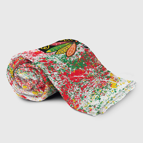 Плед Chicago Blackhawks NHL white / 3D-Велсофт – фото 2