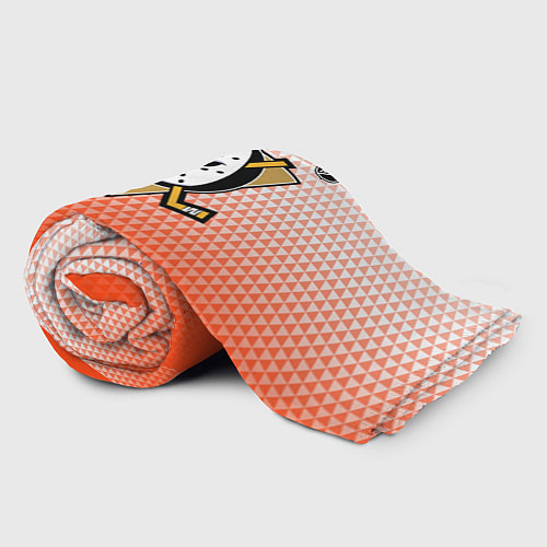 Плед Анахайм Дакс - оранжевая геометрия / 3D-Велсофт – фото 2