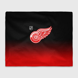Плед флисовый Детройт Ред Уингз - градиент, цвет: 3D-велсофт