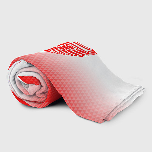 Плед Детройт Ред Уингз - красно белый градиент / 3D-Велсофт – фото 2