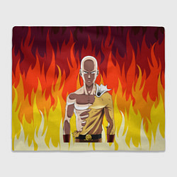 Плед флисовый Saitama in fire, цвет: 3D-велсофт