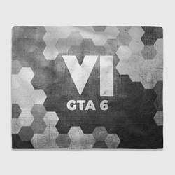 Плед флисовый GTA 6 - grey gradient, цвет: 3D-велсофт