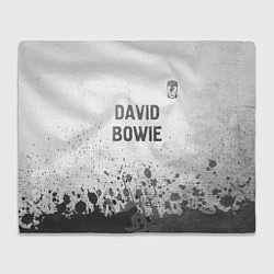 Плед флисовый David Bowie - white gradient посередине, цвет: 3D-велсофт