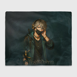 Плед флисовый Аль-Хайтам в маске, цвет: 3D-велсофт