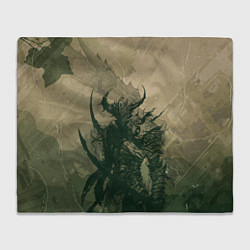 Плед флисовый Драконий всадник, цвет: 3D-велсофт