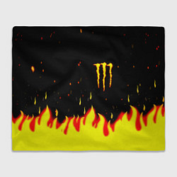 Плед флисовый Monster energy fire steel, цвет: 3D-велсофт