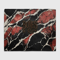 Плед флисовый Bones черви, цвет: 3D-велсофт