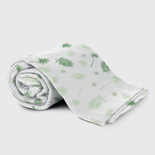 Плед Текстура белой гавайской рубашки / 3D-Велсофт – фото 2