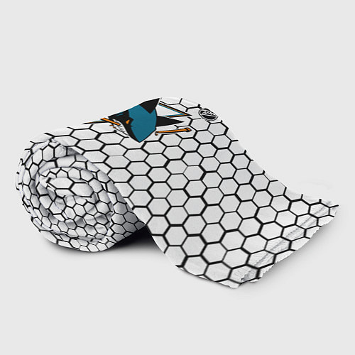 Плед Сан Хосе Шаркс - белые плиты / 3D-Велсофт – фото 2