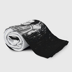 Плед флисовый Squid Game Игрок 067 держит маску, цвет: 3D-велсофт — фото 2