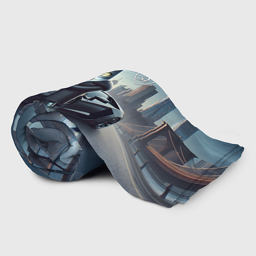 Плед Крутой Бендер рядом с Ламборджини / 3D-Велсофт – фото 2