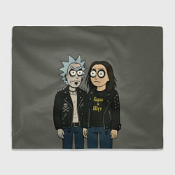 Плед флисовый КиШ - Рик и Морти, цвет: 3D-велсофт