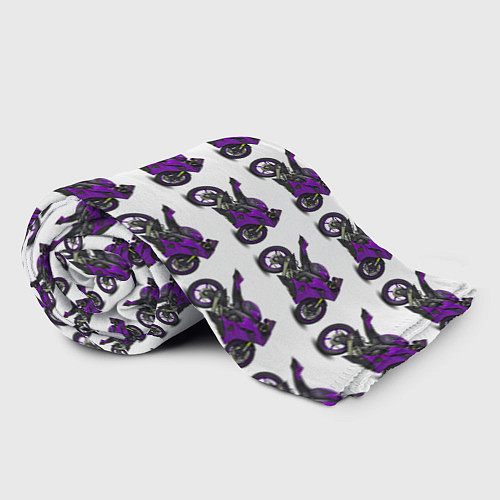 Плед Motorcycle purple / 3D-Велсофт – фото 2
