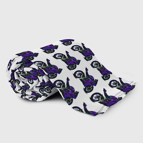 Плед Motorcycle purple gloss / 3D-Велсофт – фото 2
