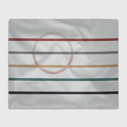 Плед флисовый Stripes and circle, цвет: 3D-велсофт