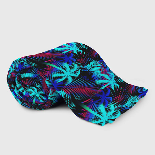 Плед Palm blue light blue / 3D-Велсофт – фото 2