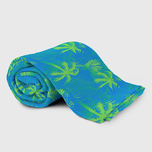 Плед Palm light green light blue / 3D-Велсофт – фото 2