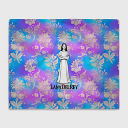Плед флисовый Lana Del Rey нарисованная черными линиями, цвет: 3D-велсофт
