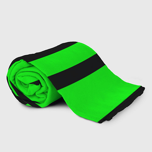 Плед Color green black line / 3D-Велсофт – фото 2