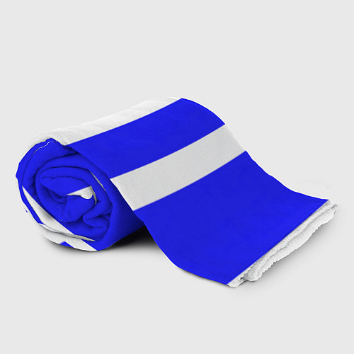Плед Color white blue line / 3D-Велсофт – фото 2
