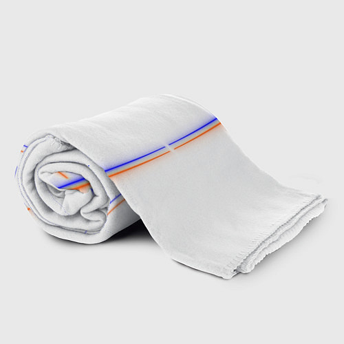 Плед Neon white orange light blue / 3D-Велсофт – фото 2