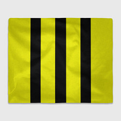 Плед флисовый Color yellow black line, цвет: 3D-велсофт