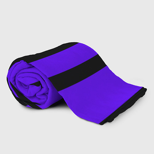 Плед Color purple black stripes / 3D-Велсофт – фото 2