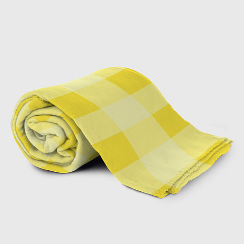 Плед Солнечный желтый тартан / 3D-Велсофт – фото 2