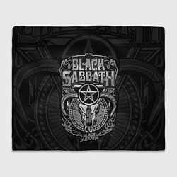 Плед флисовый Black Sabbath - goat skull, цвет: 3D-велсофт