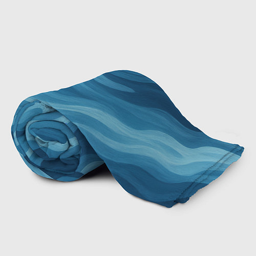 Плед Камуфляжные синие волны / 3D-Велсофт – фото 2