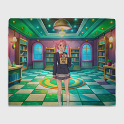 Плед флисовый Дандадан Сиратори Айра хочет обнимашек, цвет: 3D-велсофт