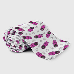 Плед флисовый Персонажи корейского сериала игра в кальмара, цвет: 3D-велсофт — фото 2