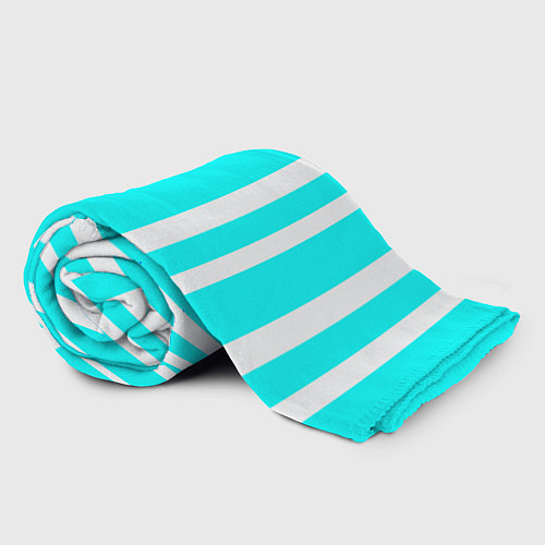Плед Color blue white stripes / 3D-Велсофт – фото 2