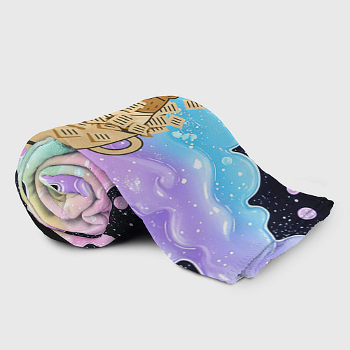 Плед Менеджер капибара в кружке в стикерах / 3D-Велсофт – фото 2