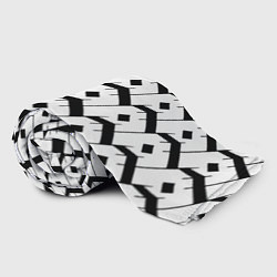 Плед флисовый Три буквы: чёрные, цвет: 3D-велсофт — фото 2