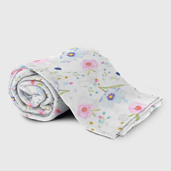 Плед флисовый Нежные цветочки, цвет: 3D-велсофт — фото 2