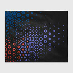 Плед флисовый Абстрактный цветочный градиент, цвет: 3D-велсофт