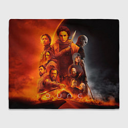 Плед флисовый Главные герои Dune part two, цвет: 3D-велсофт