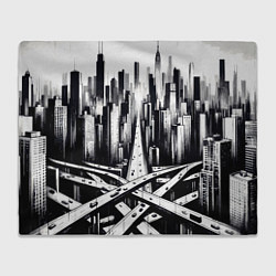 Плед флисовый American metropolis, цвет: 3D-велсофт