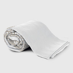 Плед флисовый Узоры славянские в бежевом цвете, цвет: 3D-велсофт — фото 2