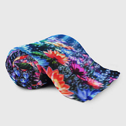 Плед флисовый Цветы на глубине освещённые лучами, цвет: 3D-велсофт — фото 2