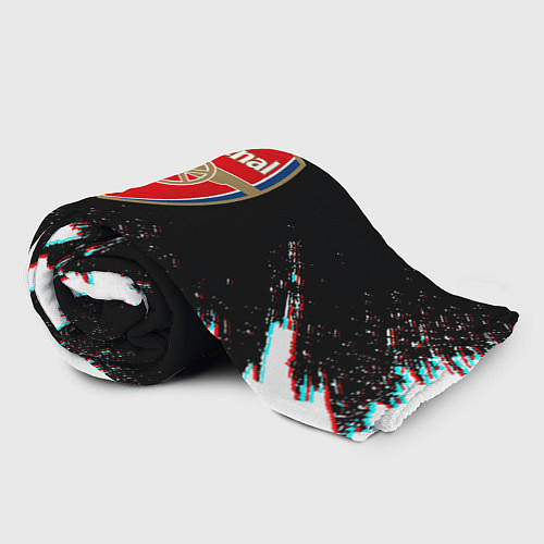 Плед Арсенал краски глитч текстура / 3D-Велсофт – фото 2