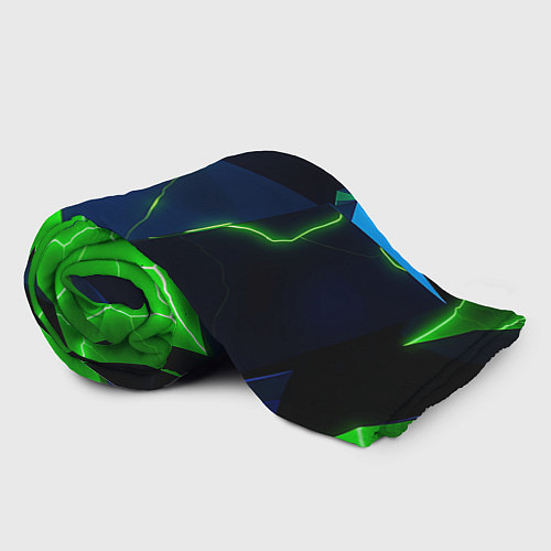 Плед Neon tile green / 3D-Велсофт – фото 2