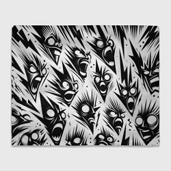 Плед флисовый Свирепые мордочки - паттерн, цвет: 3D-велсофт