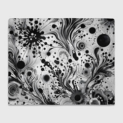 Плед флисовый Абстрактный паттерн из клякс - нейроарт фантазия, цвет: 3D-велсофт