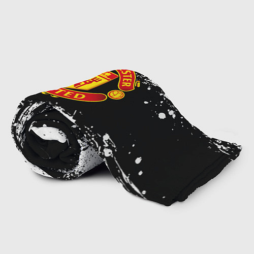 Плед Манчестер Юнайтед черно белые краски лого / 3D-Велсофт – фото 2